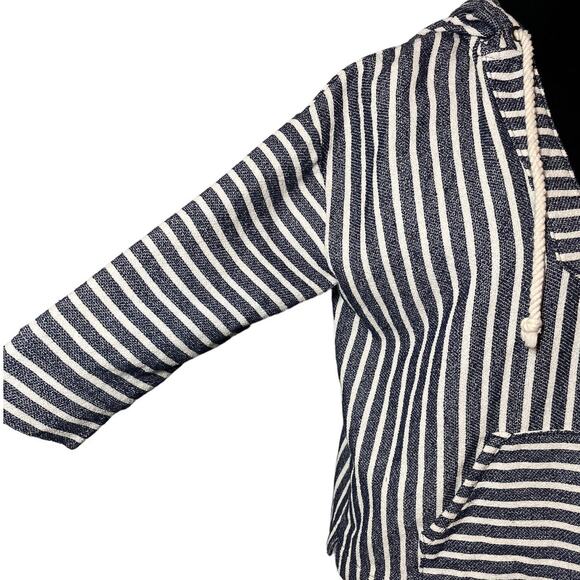 J.‎ Crew Baja Striped Hoodie Blue Cream Size Small - Picture 4 of 9